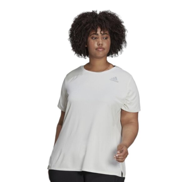 Adidas Women's Performance Training Top in Ivory Size 1X Lightweight Ventilated - Picture 2 of 9